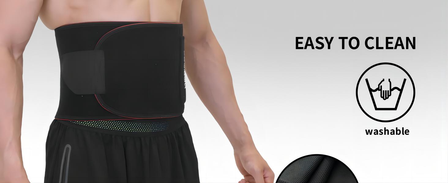 Sweat Belt, Abdominal Belt for Men and Women Non-Tearable, Sauna Belt Waist Trainer